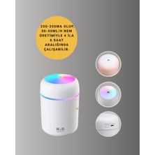 LED Işıklı Sessiz Masaüstü Nemlendirici – 3 Buhar Modu