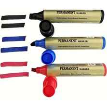 Jokey Kırtasiye Permanent 10MM Marker Koli & Çuval (Kırmızı 1 / Mavi 1 / Siyah 1) 3'lü Set