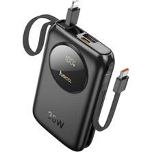 Hoco Q19 Lucky 10000MAH 30W Dijital Göstergeli Kablolu POWERBANK-1852