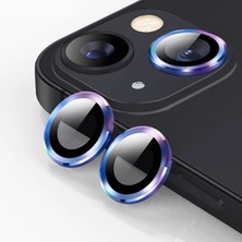 Ally iPhone 14-14 Plus 3D Metal Çerçeveli Kamera Lens KORUYUCU-1852
