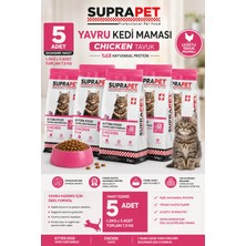 5 Adet Tavuklu Yavru Kedi Maması 1,5 kg | Kitten Food %68 Hayvansal Protein Toplam 7,5 kg