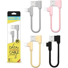 Ally Iphone Lightning Eğik Başlı Halat USB Kablo 20CM-1852