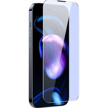 Baseus Crystal iPhone 15 Pro Max Full Koruma Anti Mavi Işık Tempered Cam Ekran Koruyucu 2 Adet SET-1852