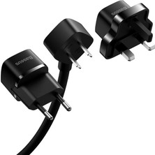 Baseus Powercombo Mini Power Strip 1AC 10 M Güç Kablosu /eu + Uk Fiş Adaptörleri DAHIL-1852