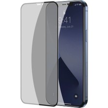 Baseus Iphone 12 Pro Max 6.7 023MM Anti Spy Çerçeveli Tempered Cam Ekran Koruyucu 2 Adet SET-1852