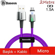 Baseus Zinc Magnetic USB Kablo Şarj Android Mikro Başlık 2metre 1.5A-1852