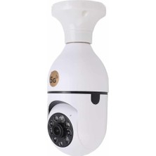 Akıllı Kamera Wifi Kamera Duylu Ampul Görünümlü 360 Derece Dönebilen Ev Kamerası