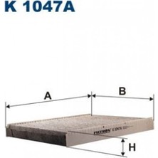 Filtron Mixdepo Polen Filtresi Polo3-Polo Classic-Golf3-Golf4-Bora-A3-Toledo 97-04 -Passat 01-05 Karbonlu K1047A