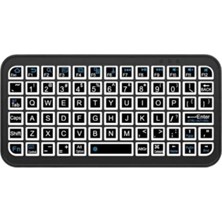 Siyah Kablosuz Mini Rgb Işıklı Klavye Bluetooth 5.2 Ince Tasarım