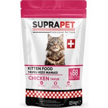 1 Adet Tavuklu Yavru Kedi Maması 500 gr - %68 Hayvansal Proteinli Kitten Kedi Maması