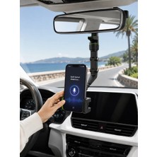 Araç Içi Dikiz Aynası Telefon Tutucu 360° Dönebilen Katlanabilir