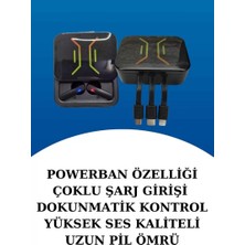 Wireless Şarjlı Akıllı Saat ve Dijital Göstergeli Kablosuz Bluetooth Kulaklık Nabız Ölçer