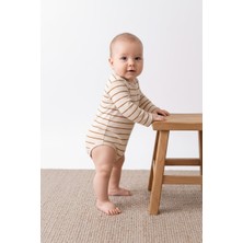 MiaBaby Çizgili Süprem Çıtçıtlı Uzun Kol Body