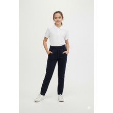 Zachariuz Unisex Çocuk Polo Yaka Okul Basic T-Shirt