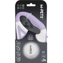 Flexi M-Pets Flash Ledli Mor Otomatik Şerit Köpek Gezdirme Tasması 5 mt