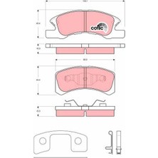 TRW Mixdepo Ön Balata Daihatsu Cuore Vii 1.0 05/2003 - Charede 1.0 03 - Mitsubishi Space Star 1.0 1.2 12 -
