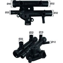Mahle Mixdepo Termostat Komple 83 C Laguna Ii 01-07 Trafic Ii 06- Master Ii 01-10 Movano 01-10 Vivaro 06- 2.2d Ci 2.5dci G9U/G9T