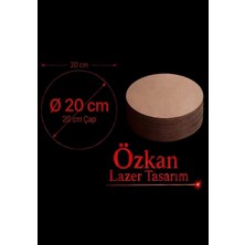 Özkan Lazer 20 Adet 20 cm 3 mm Ham Mdf Supla Hobi, Dekorasyon, Boyama, Lazer Kesim ve Kişisel Tasarım Projeleri