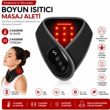 Smayling Graphene Isı Teknolojili Boyun Isıtıcı Masaj Aleti 5 Kademeli Isı Ayarı 3 Kademeli Titreşim USB Şarjlı Kablosuz Boyun Destekleyici