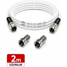 Uptech Hd Uydu Anten Kablosu 2 Metre F Konnektörlü Full Hd 4K Tv Kablosu