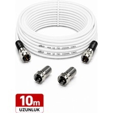 Uptech Hd Uydu Anten Kablosu 10 Metre F Konnektörlü Full Hd 4K Tv Kablosu