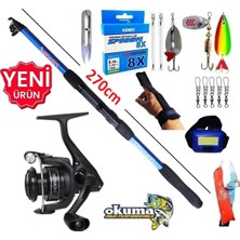 Okuma Revenger RV-4000A 270CM 50-150GR Travel Turna Tele Spin Olta Takımı Seti