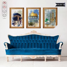 Akıllı Kağıt Kutsal Mekanlar Set Tablo - Poster Dini (Model- 26)