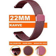  samsung gear s3 classic / frontier uyumlu 22mm mıknatıslı hasır saat kordonu kayışı m09mh-k