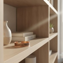 Erol Bakır Spiral Etnik Desenli Saf Bakır Ayarlanabilir Kelepçe Bileklik Unisex El Yapımı