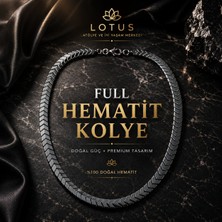 Lotus Atölye ve İyi Yaşam Merkezi 💎 Noble – %100 Doğal Hematit Kolye | 55 cm Premium Erkek Kolye