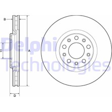 Delphi Mixdepo Fren Diski Ön Fiat 500X 14- Jeep Renegade 14- Compass 16-