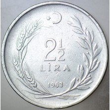 Banknoting 2,5 Lira 1963.