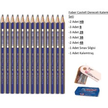 Faber-Castell Resim Kalemi Faber Dereceli Kalem Seti Karakalem Seti 4b 3b 2b B Hb 13'lü Set