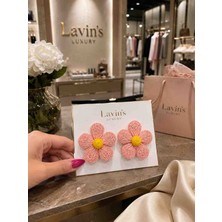 Lavin’s Luxury Pembe Papatya Küpe