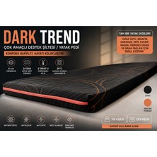 Zish Home Dark Plus Topper, Yatak Pedi, Şilte, Misafir Yatağı, Yer Yatağı, Yer Minderi | 24 DNS Sünger | Dark Trend Kumaş | Fermuarlı Yıkanabilir Kılıf | Zishhome | Karavan, Tiny House, Bungalov