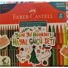 Ada Çanta Kırtasiye 20 Li Yeni Yıl Renkleri Hayal Gücü Boyama Seti (10 KEÇELI+10KURU Boya Kalemi) JI98598663