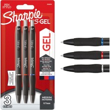 Sharpie S Gel Jel Mürekkepli Kalem, 0.7 Mm, , Mavi, - 3'lü Bls