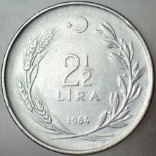 Banknoting 2,5 Lira 1964.