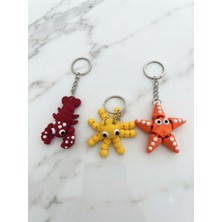 Yk 3D Store 3D Denizyıldızı Ahtapot Istakoz Anahtarlık
