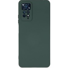 KZY İletişim Xiaomi 11 Kapak Içi Kadife Kamera Korumalı Lansman Silikon Kılıf - Koyu Yeşil