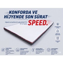 Zish Home SPEED 8 cm Visco Katmanlı Yatak Pedi, Topper ve Şilte | Yıkanabilir Fermuarlı Kılıf | Yer Yatağı, Misafir Yatağı, Kanepe ve Koltuk Üstü | Clean Fresh Kumaş