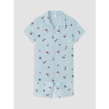 Lc Waikiki Yeni Sezon Resort Yaka Erkek Çocuk Şortlu Pijama Takımı