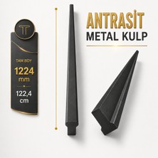 Badem10 Özen 992MM 99.2cm 122.4CM Antrasit Metal Mobilya Kulpu Uzun Çekmece Dolap Kapak Mutfak Dolabı Kulbu