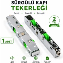 DESIPHON Sürgülü Kapı Çelik Çift Rulmanlı Tekerlek Sessiz Kayar Dayanıklı Paslanmaz 1 Adet Set
