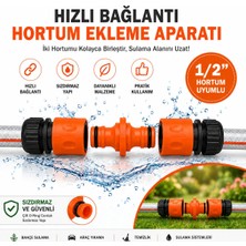 DESIPHON Otomatik Hortum Bağlantı Aparatı 3 Parça 1/2'' Bahçe Hortumu Ekleme Adaptörü Sızdırmaz