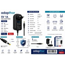 Adapthor TTA-5131 5W 5V1A 3.5*1.35 PRİZ TİPİ ADAPTÖR