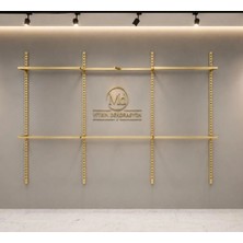 MD Vitrin Dekorasyon Mağaza Raf Sistemi, Askılık Sistemi, Butik Rafı, Mağaza Stand, Giyinme ODASI-275*200