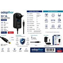 Adapthor TTA-5120 5W 5V1A 2.5*0.7 PRİZ TİPİ ADAPTÖR