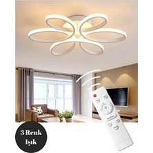 Empressco Modern Kumandalı Beyaz Plafonyer, 3 Renkli LED Işığıyla Şıklık ve Konfor