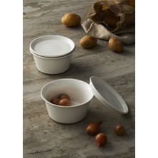 Empressco 12CM Porselen Saklama Kabı Çiftli Set Kapaklı, Şık ve Dayanıklı Tasarım